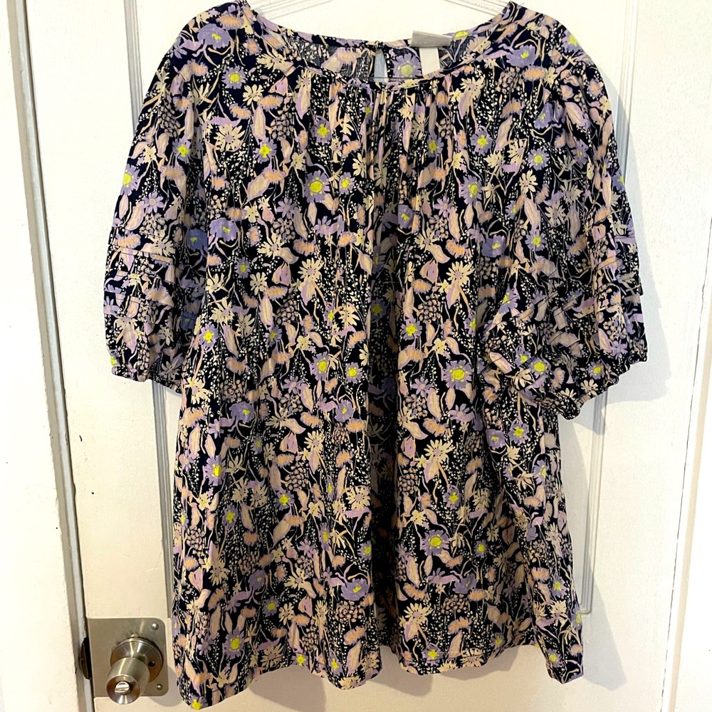 Purple Floral Blouse